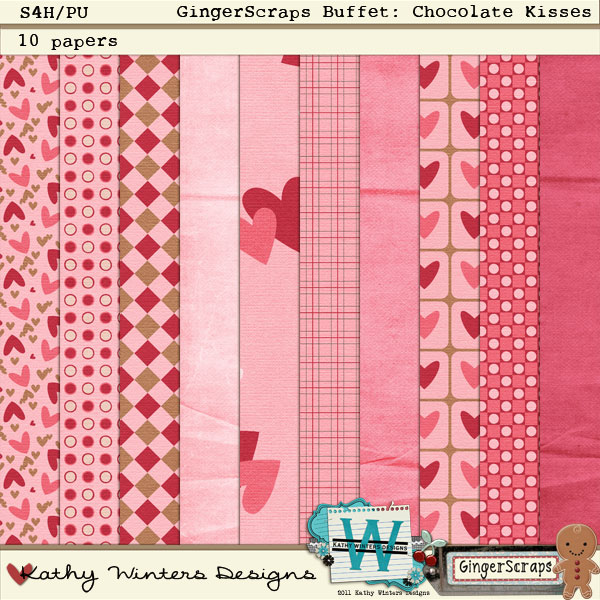 Chocolate Kisses by Kathy Winters Designs