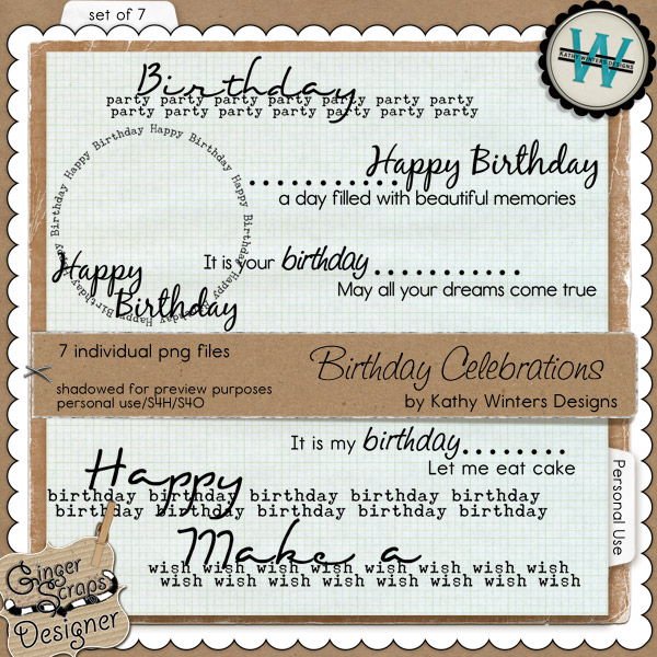 Birthday Celebrations by Kathy Winters Designs