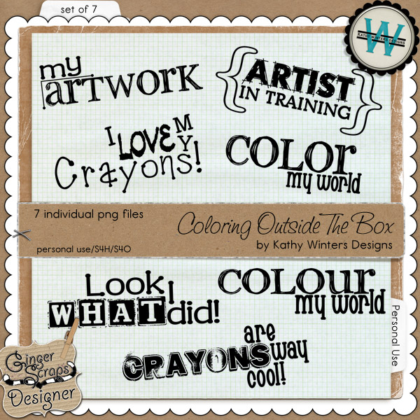 Coloring Outside The Box by Kathy Winters Designs