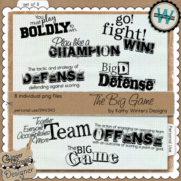 The Big Game by Kathy Winters Designs
