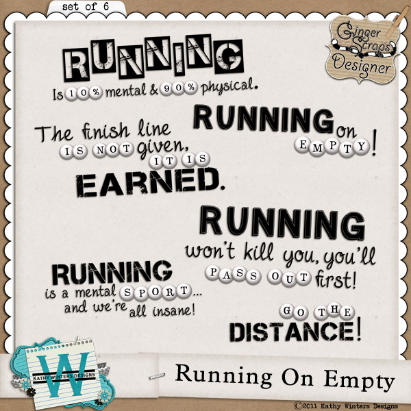 Running On Empty by Kathy Winters Designs