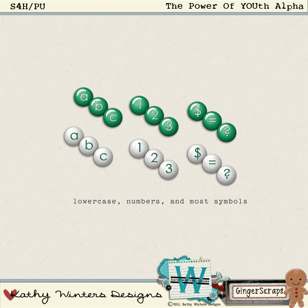 The Power of YOUth Alpha by Kathy Winters Designs