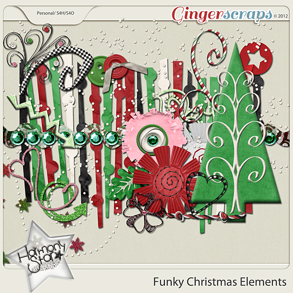 Funky Christmas Elements by Harmonystar