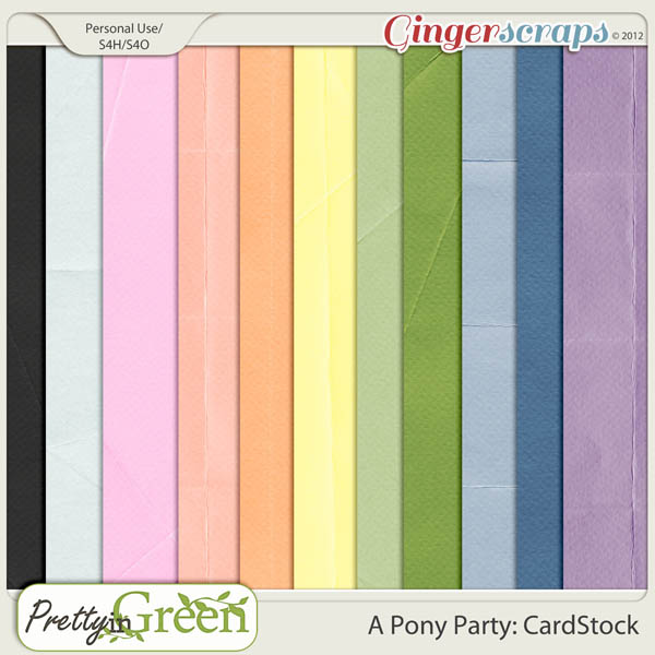 A Pony Party Card Stock