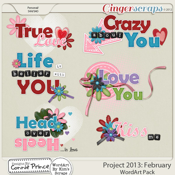 Project 2013: February - WordArt Pack