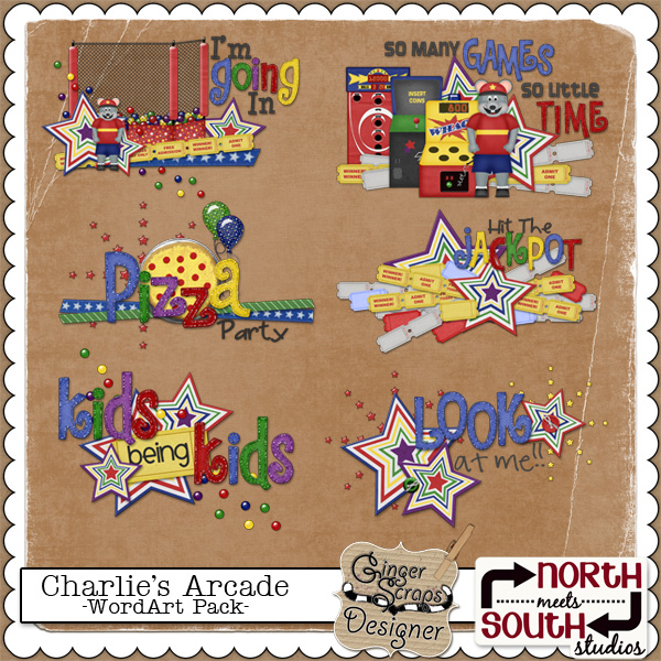 Charlie's Arcade {WordArt} by North Meets South Studios