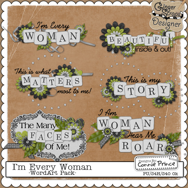 I'm Every Woman - WordArt Pack
