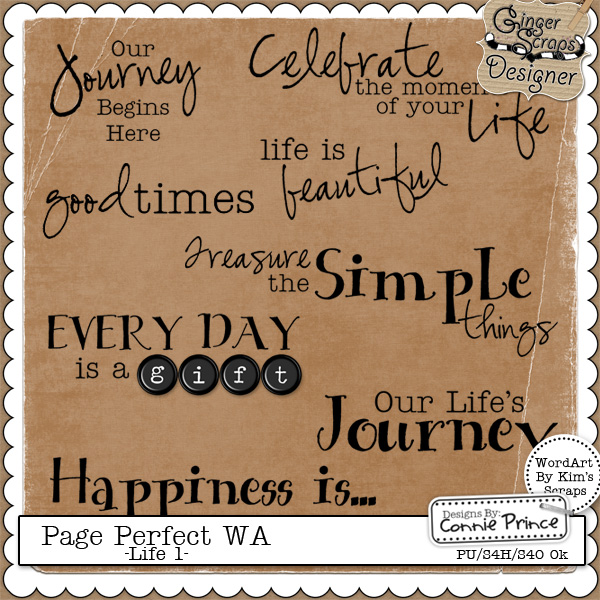 Page Perfect Word Art - Life #1