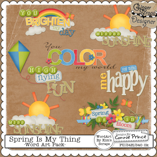 Spring Is My Thing - Word Art Pack