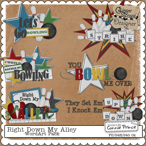Right Up My Alley - Word Art