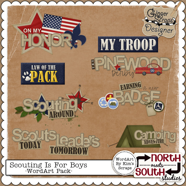 Scouting Is For Boys - WordArt Pack