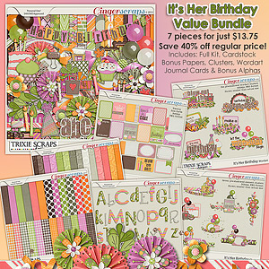 It's Her Birthday Value Bundle by Trixie Scraps Designs