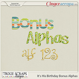 It's His Birthday Bonus Alphas by Trixie Scraps Designs