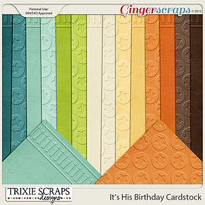 It's His Birthday Cardstock by Trixie Scraps Designs