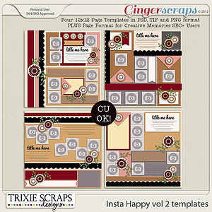 Insta Happy vol 2 template pack by Trixie Scraps Designs 