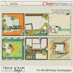 It's His Birthday Quickpages by Trixie Scraps Designs
