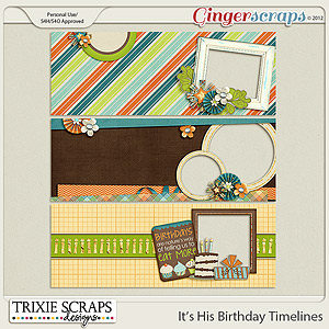 It's His Birthday Timeline Covers by Trixie Scraps Designs