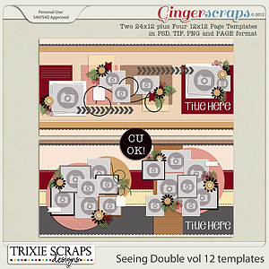 Seeing Double volume 12 Template Pack by Trixie Scraps Designs 