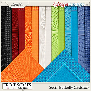 Social Butterfly Cardstock by Trixie Scraps Designs