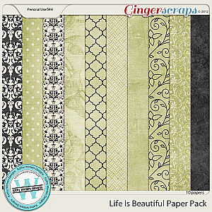 Life Is Beautiful Paper Pack by Kathy Winters Designs