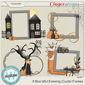 A Boo-tiful Evening Cluster Frames by Kathy Winters Designs