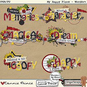 My Happy Place - WordArt