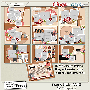 Brag A Little - Vol 2: 5x7 BragBook Templates (CU Ok)