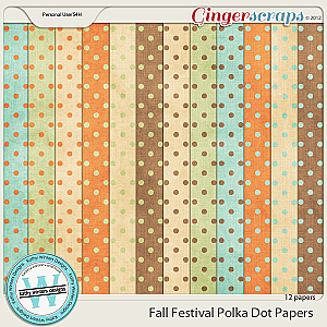 Fall Festival Polka Dot Papers by Kathy Winters Designs