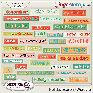 Holiday Season - Wordarts