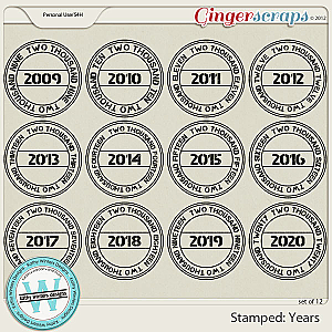 Stamped: Years by Kathy Winters Designs