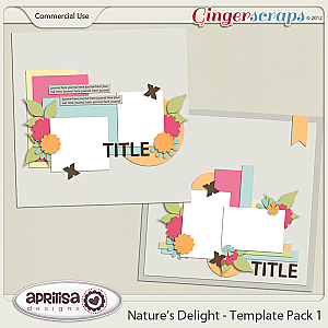Nature's Delight Template Pack 1 by Aprilisa Designs