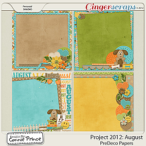 Project 2012:  August - PreDeco Papers