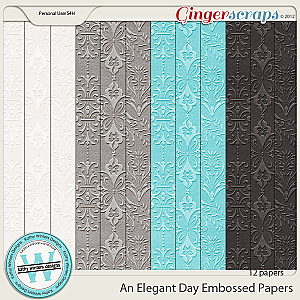 An Elegant Day Embossed Papers by Kathy Winters Designs
