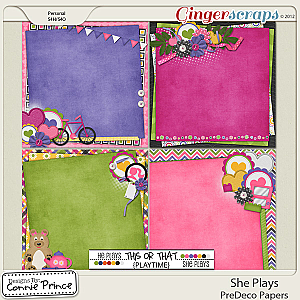 She Plays - PreDeco Papers