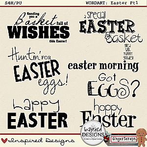 EASTER PT1: Wordart by Inspired Designs
