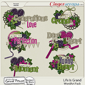 Life Is Grand - WordArt