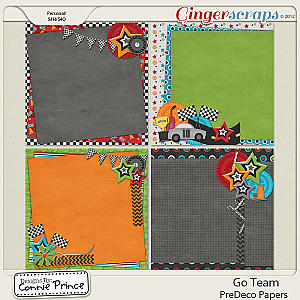 Go Team - Race Day PreDeco Papers