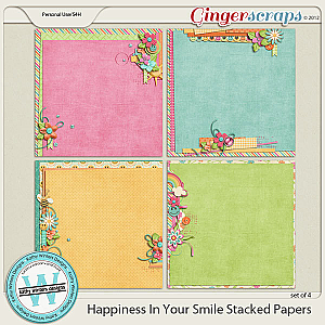Happiness In Your Smile Stacked Papers