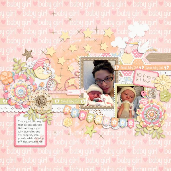 GingerScraps :: Kits :: Sweet Baby Girl Digital Scrapbooking Kit