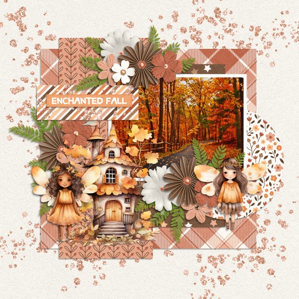 Dimensions Gold Collection Kit Ricamo A Punto Croce Dancing Fall Fairy - Fata Autunnale Con Filato Dorato - Tela Aida 18 Punti - 25,4x43,2 Cm
