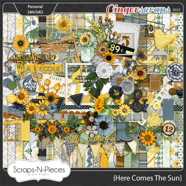 GingerScraps :: Kits :: Here Comes The Sun Kit by Scraps N Pieces