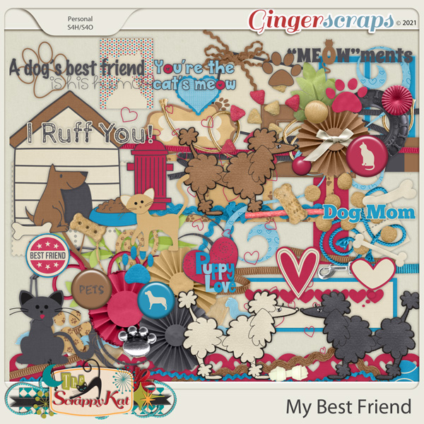 Girls Best Friend Digital Scrapbook Kit 