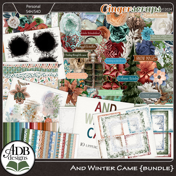 And Winter Came Digital Scrapbook Bundle Preview by ADB Designs
