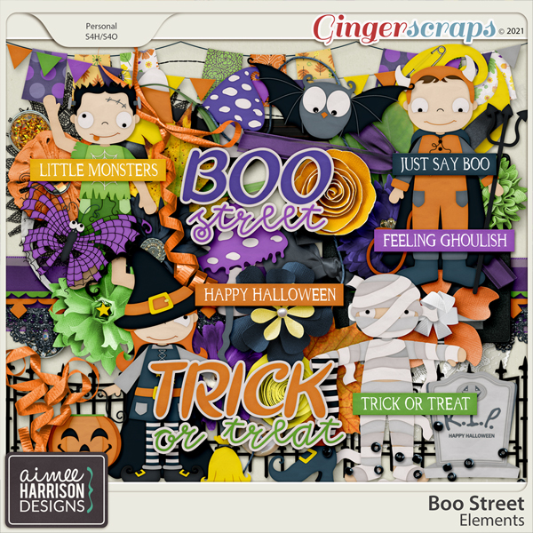 Boo Street Page Kit by Aimee Harrison