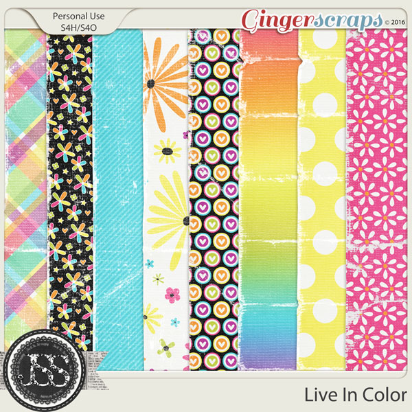 GingerScraps :: Kits :: Live In Color Digital Scrapbooking Kit