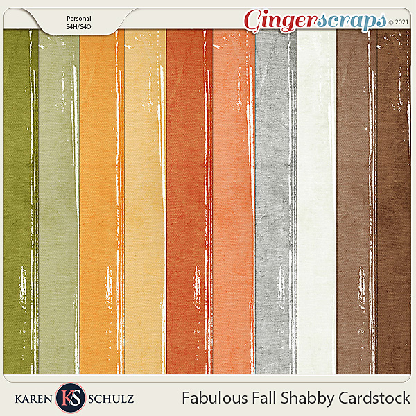 Fabulous Fall Digital Scrapbook Cardstock Preview by Karen Schulz Designs