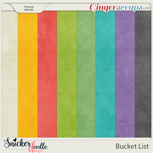 Bucket List papers by Snickerdoodle Designs