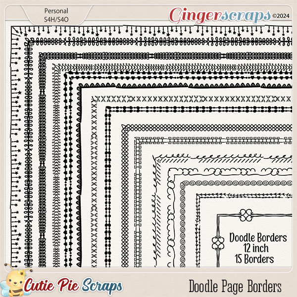Doodle Page Borders 12X12-Vol 02