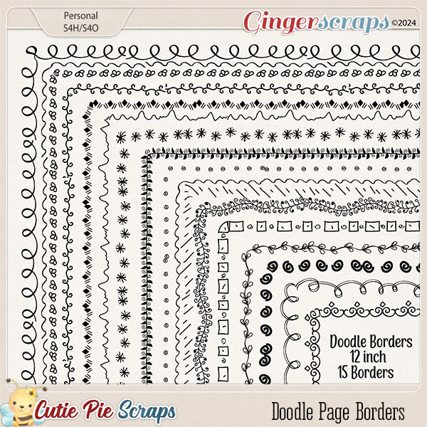 Doodle Page Borders 12X12-Vol 05