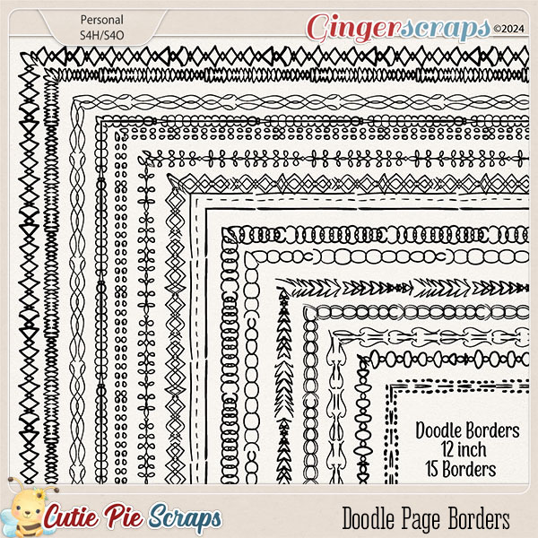 Doodle Page Borders 12X12-Vol 01